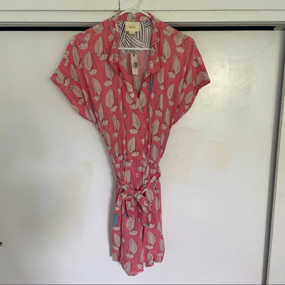 Sailboat Print Romper